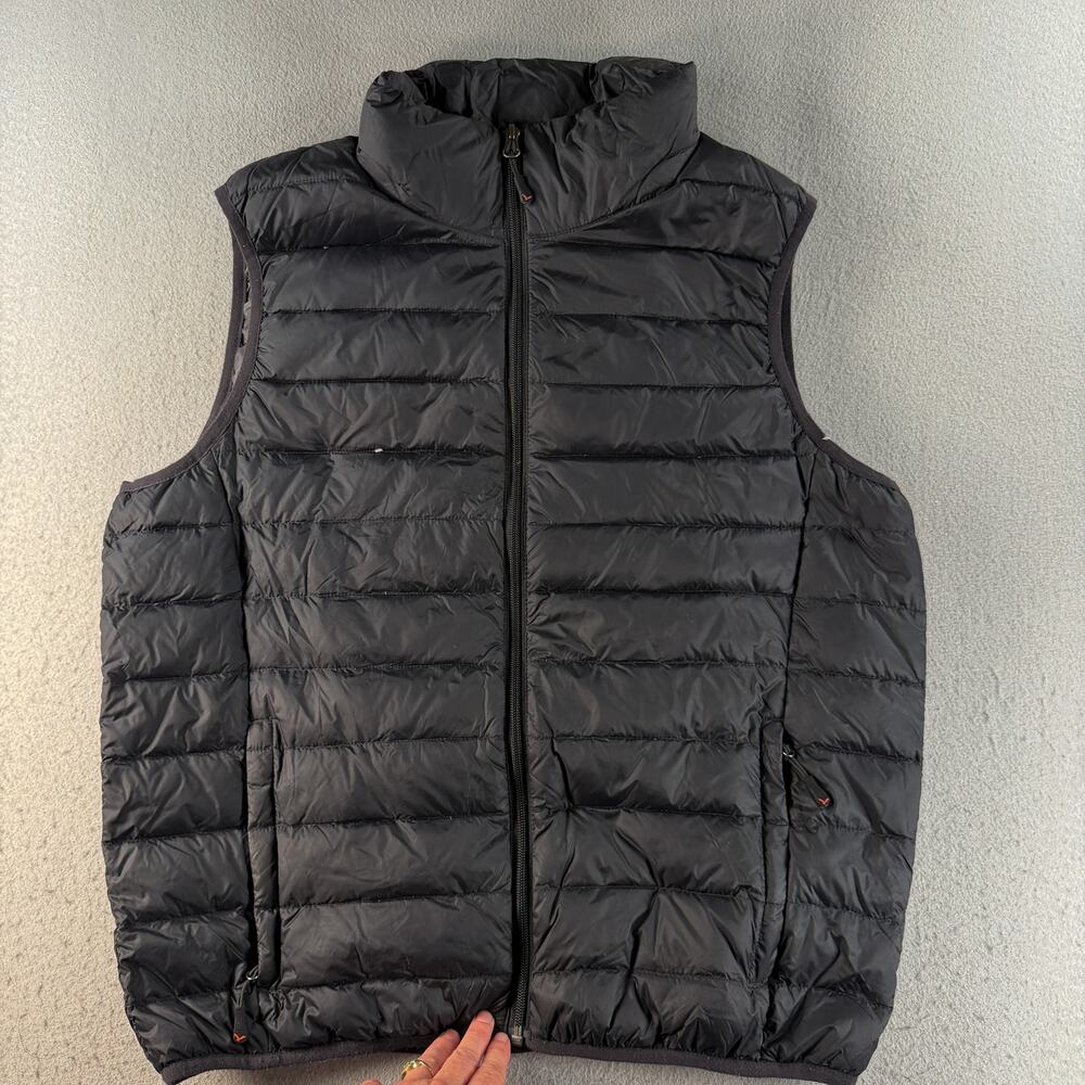 Hawke & Co Sport Men's M Black Puffer Vest Dynamic Sport Fiber Full Zip